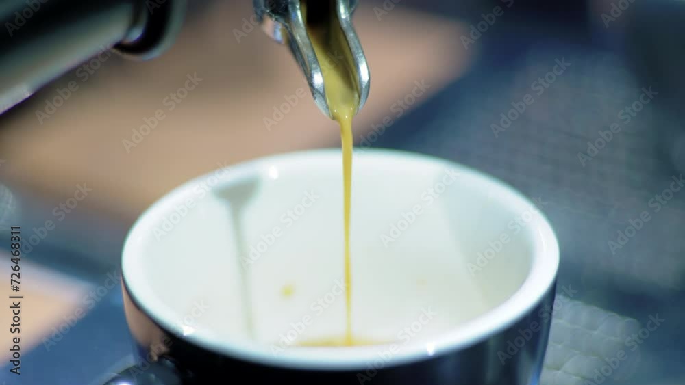 Close up Coffee Flows Close up Coffee Flows
