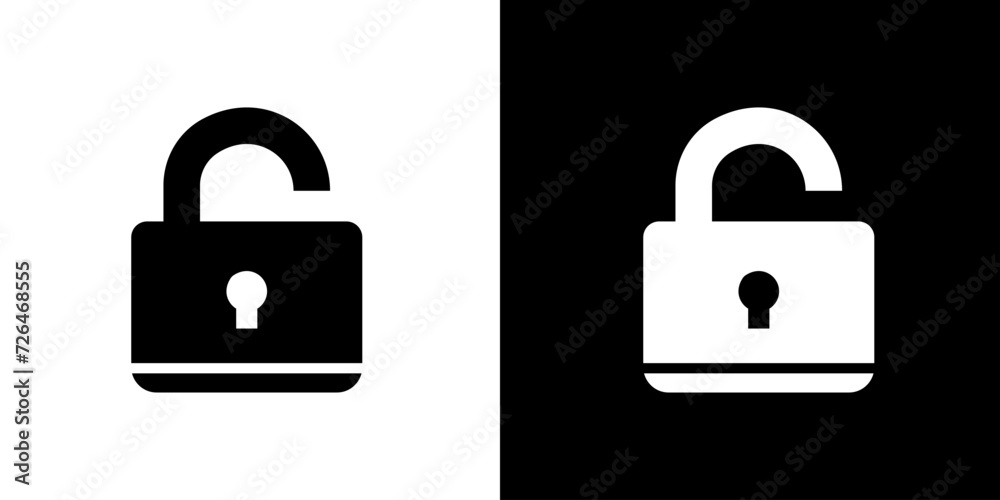 Padlock icon. The padlock is open. Padlock closed. Padlock icon. The padlock is open. Padlock closed.