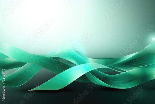 Abstract background awareness mint green ribbon for Genetic Disorders, Congenital Hepatic Fibrosis, Ivemark Syndrome, Autosomal Recessive Polycystic Kidney Disease photo