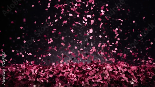Exuberant Pink Confetti Explosion. Exuberant explosion of pink confetti, dynamic and lively.