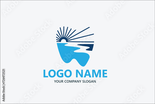 Dental Lake Mountain logo vector