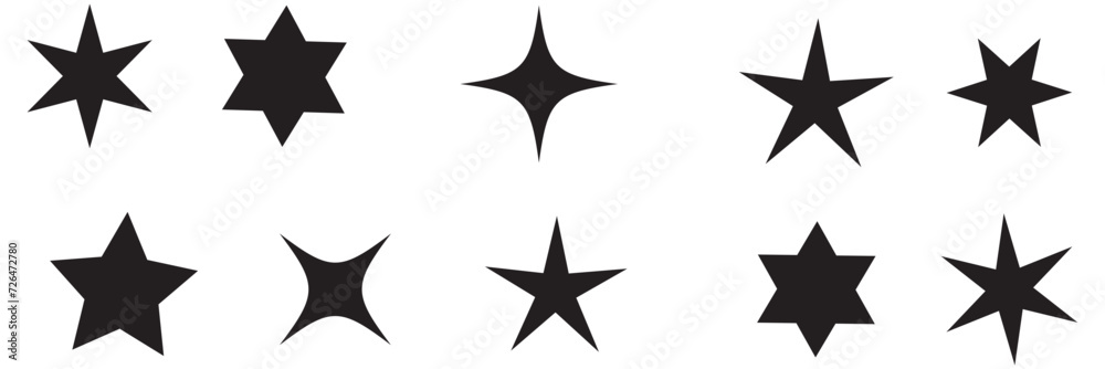 Sparkle vector icons set. Shine symbol illustration. star sign collection. Sparkle vector icons set. Shine symbol illustration. star sign collection.