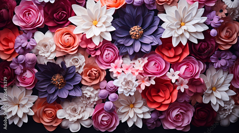 Seamless flower background, colorful flower background Seamless flower background, colorful flower background