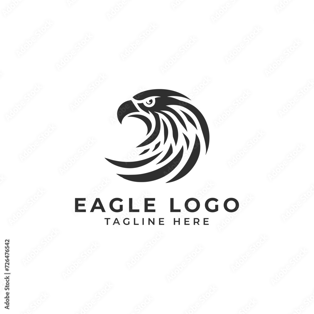 Eagle logo design. Bird, eagle or eagle head emblem vector icon
