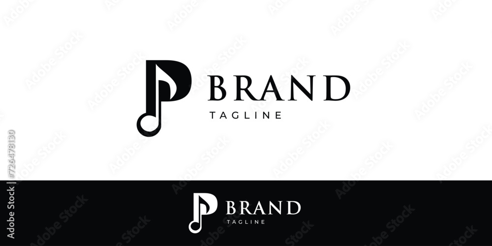 p music note melody piano pianist logo design vector template for brand business company p music note melody piano pianist logo design vector template for brand business company