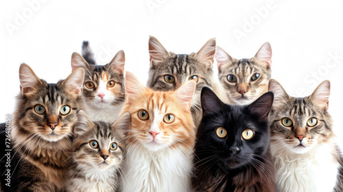 A delightful assembly of cats from various breeds, each with its unique charm and expressions © Venka