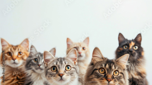 A delightful assembly of cats from various breeds, each with its unique charm and expressions © Veniamin Kraskov