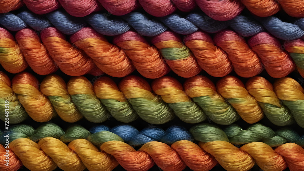bright multi-colored background yarn knitted fabric braid bright multi-colored background yarn knitted fabric braid