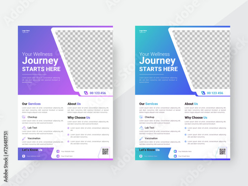 Medical Flyer Template, A4 Professional Flyer design With Minimal Layout.