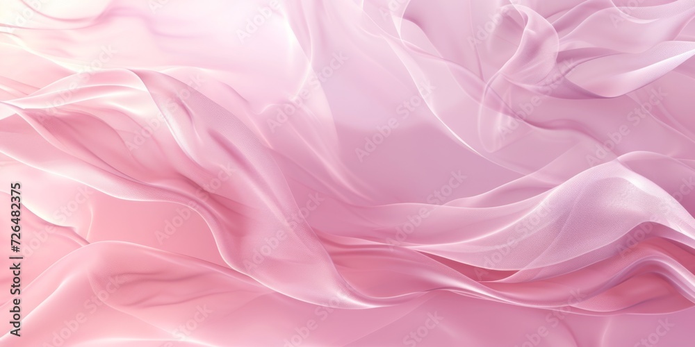 Obraz premium Soft pink curves and folds create a fluid, wave-like texture in an ethereal and delicate abstract background