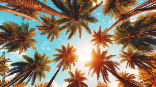 Palm Trees Reaching for the Sky - Generative AI