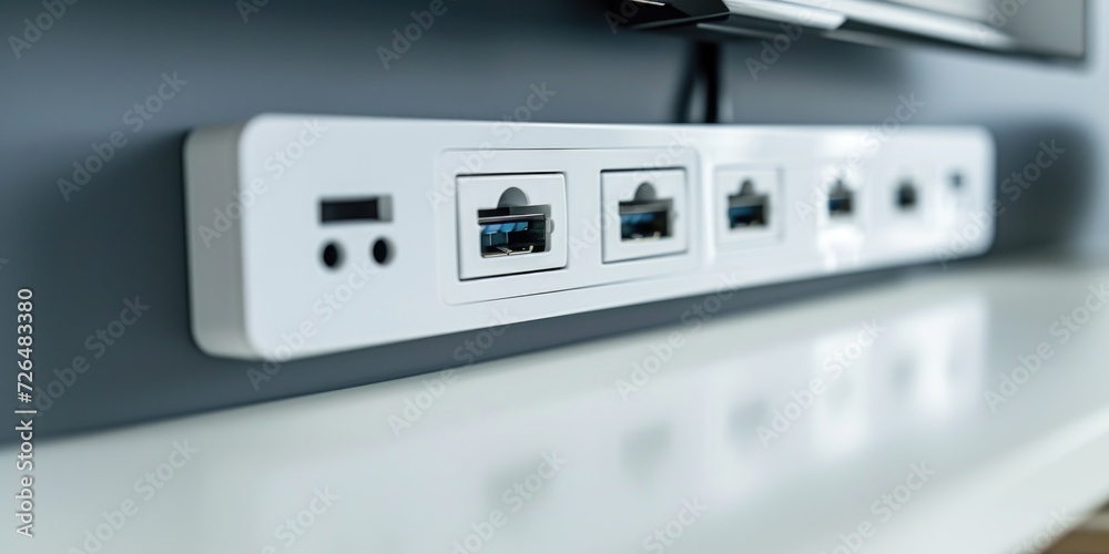 A close-up view of a TV mounted on a wall. Suitable for various uses A close-up view of a TV mounted on a wall. Suitable for various uses