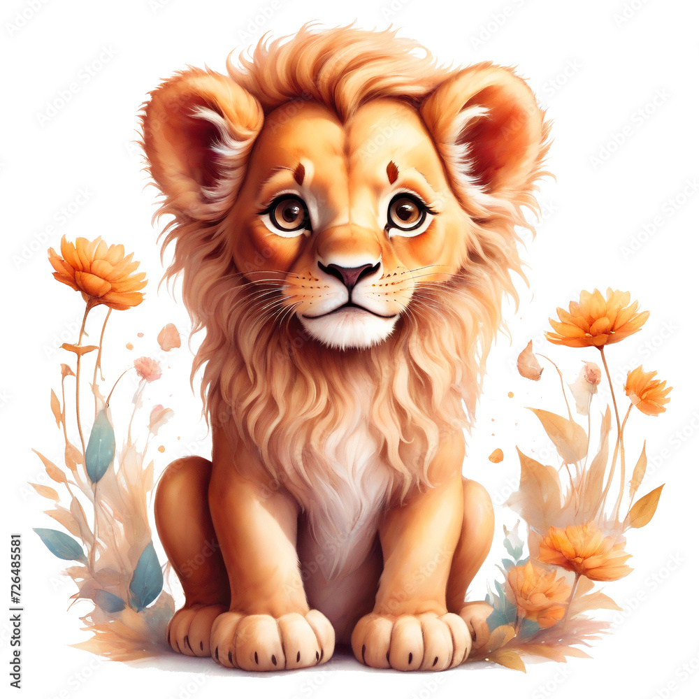 cute lion drawing PNG on transparent background stock illustration cute lion drawing PNG on transparent background stock illustration