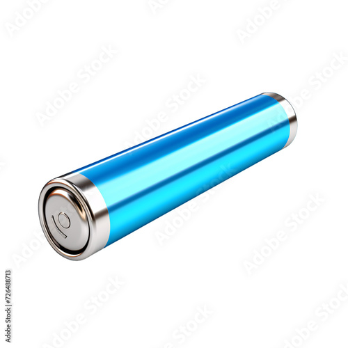 Tripple AAA battery with blue casing on an isolated background photo