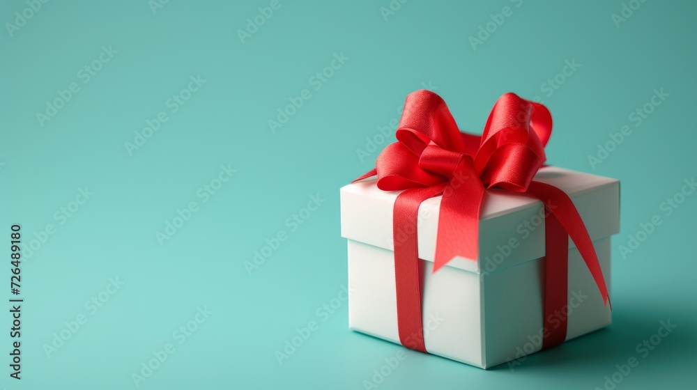 red gift box with ribbon