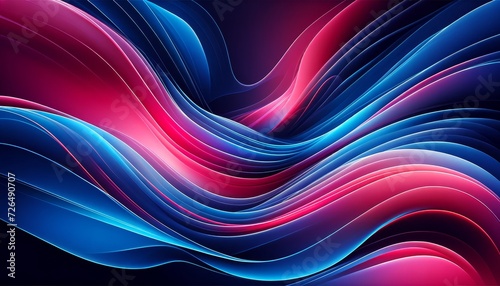 wavy gradient background with a harmonious blend of dark blue and vibrant pink