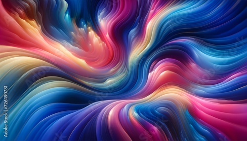 wavy gradient background with a harmonious blend of dark blue and vibrant pink