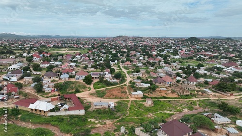 Aerial photo of the city of Dodoma, the capital of Tanzania