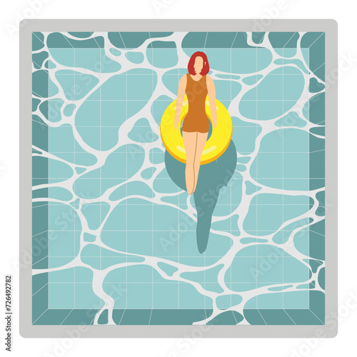 Summer Swimming Pool Illustration