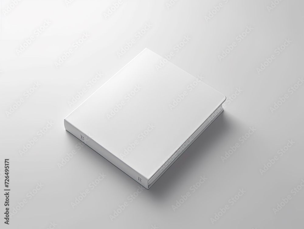Blank White Book on White Background - Generative AI Blank White Book on White Background - Generative AI