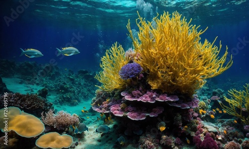 Tropical sea underwater fishes on coral reef © Dompet Masa Depan