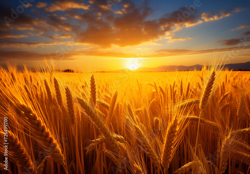 Wheat Field At Sunset © MdElias