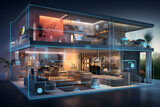 interior of modern home building AI concept
