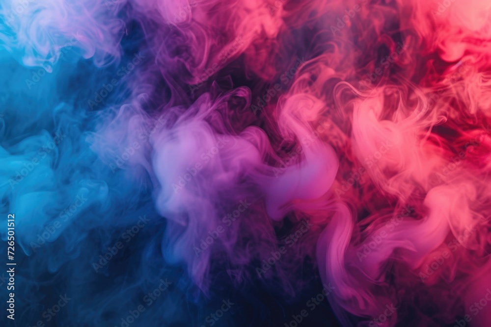 Close up view of smoke in various vibrant colors. Ideal for adding a dynamic and artistic touch to any project or design
