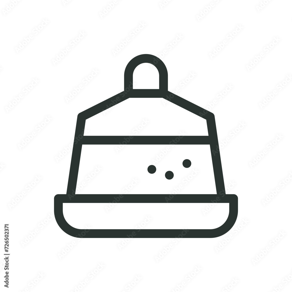 Fototapeta premium Chicken feeder isolated icon, hen feeder vector symbol with editable stroke