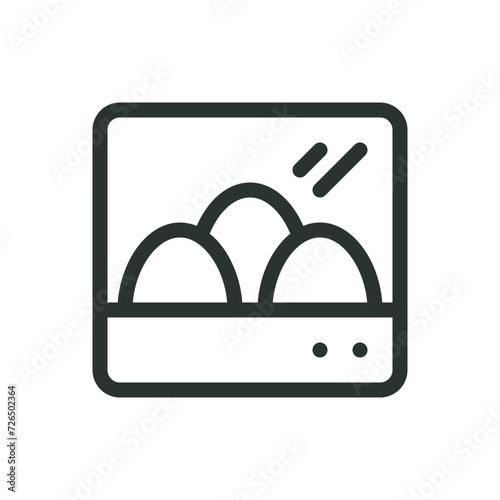 Egg incubator isolated icon, egg hatcher vector symbol with editable stroke