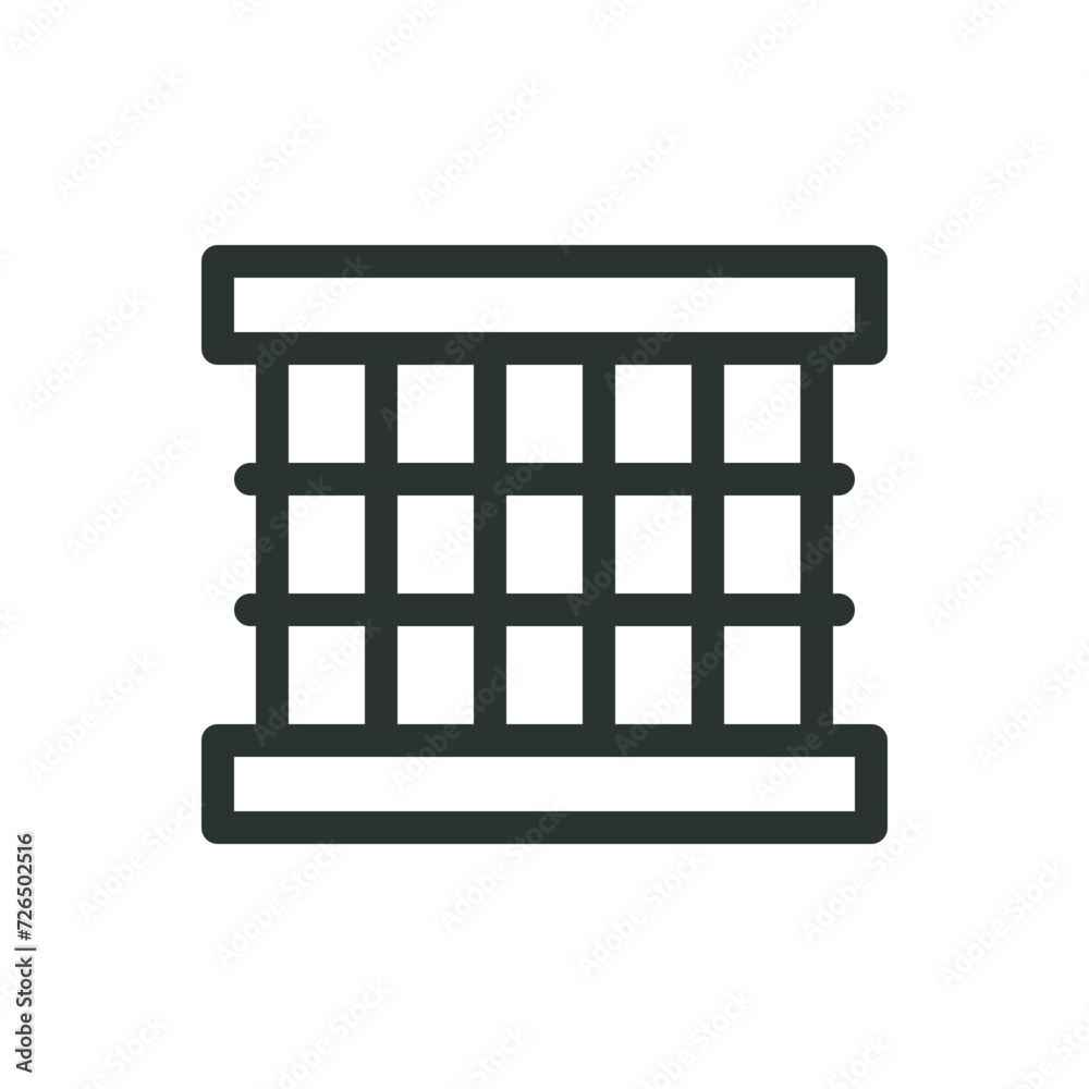 Hen cage isolated icon, poultry farm cage vector symbol with editable stroke Hen cage isolated icon, poultry farm cage vector symbol with editable stroke