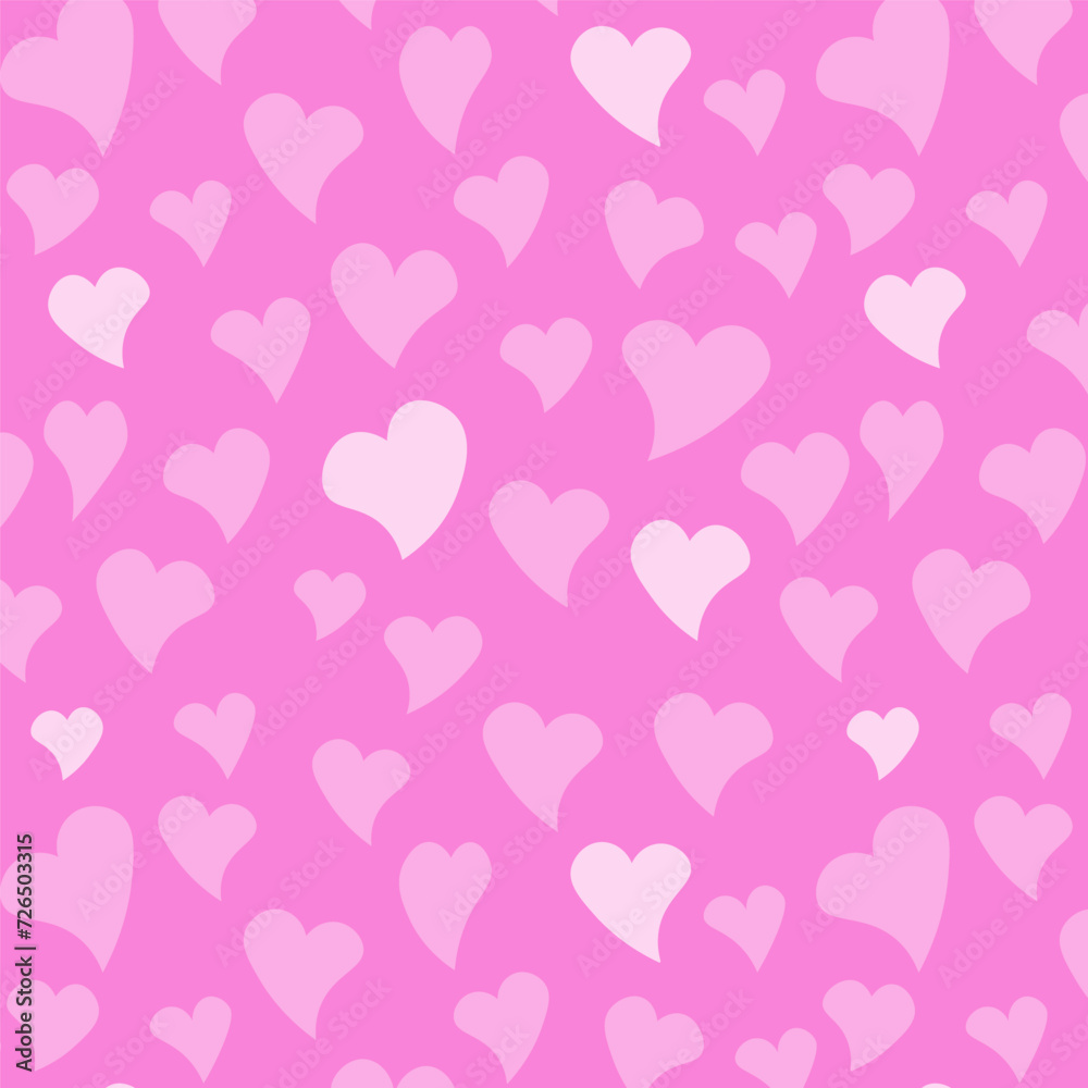 Seamless pattern with hearts, perfect romantic background for Valentine's day, wedding, date