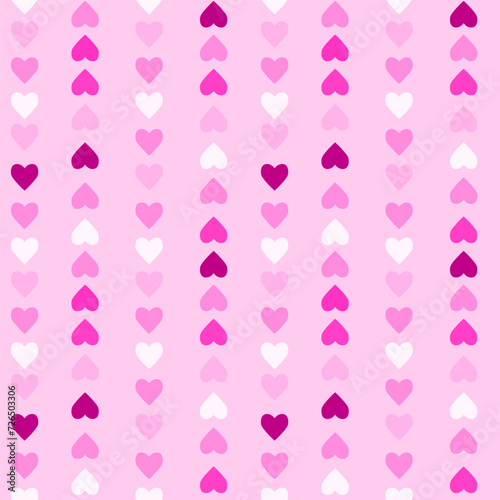 Seamless pattern with hearts, perfect romantic background for Valentine's day, wedding, date