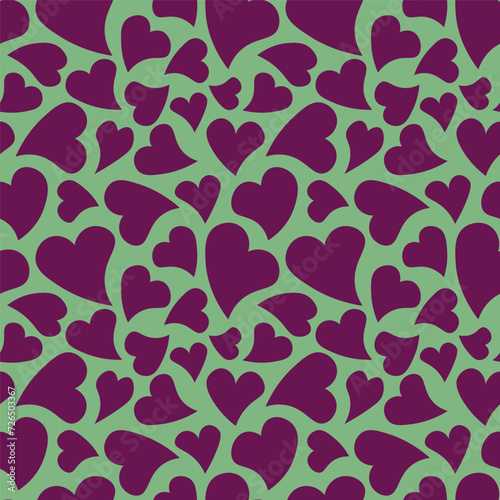 Seamless pattern with hearts, perfect romantic background for Valentine's day, wedding, date