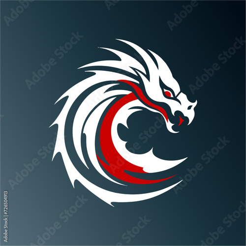 Wallpaper Mural Tribal dragon illustration logo Torontodigital.ca