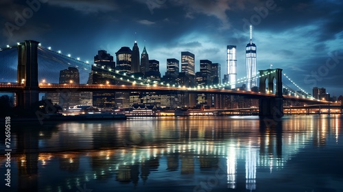 brooklyn bridge night exposure  © Ziyan Yang