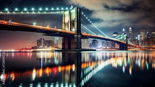 brooklyn bridge night exposure
 photo