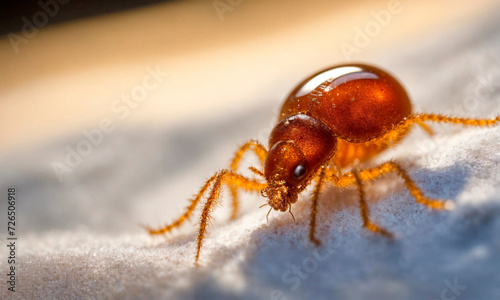 Tick close up insect. Selective focus.