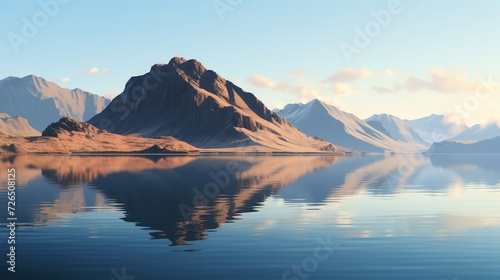 Mountains reflected in the water © vanzerim