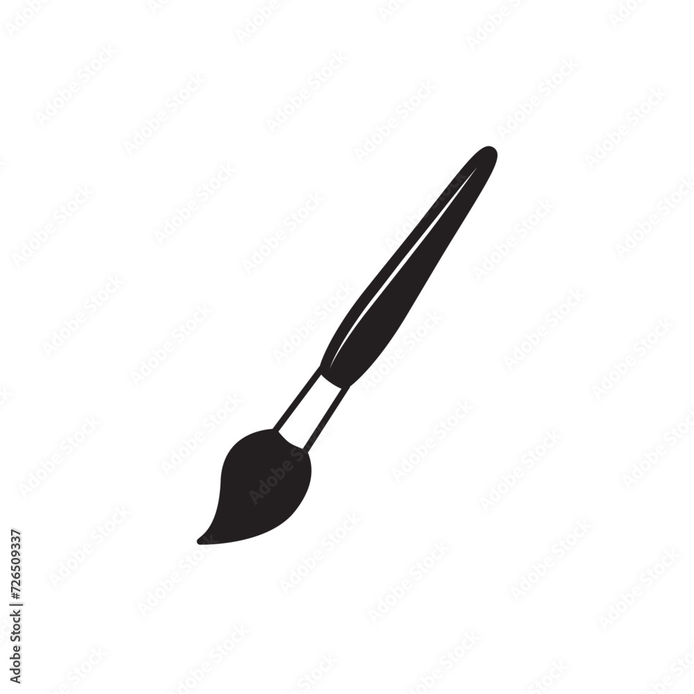 Brush tool icon flat vector design Brush tool icon flat vector design