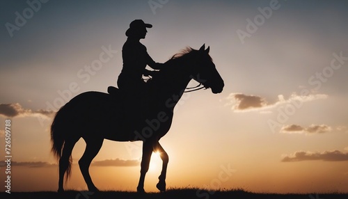 Rearing Majesty: Silhouette of a Powerful Horse © Abdulla