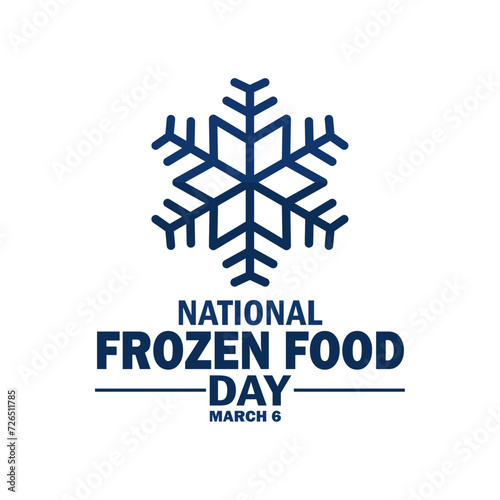 National Frozen Food Day. Vector Illustration. March 6. Suitable for greeting card, poster and banner.