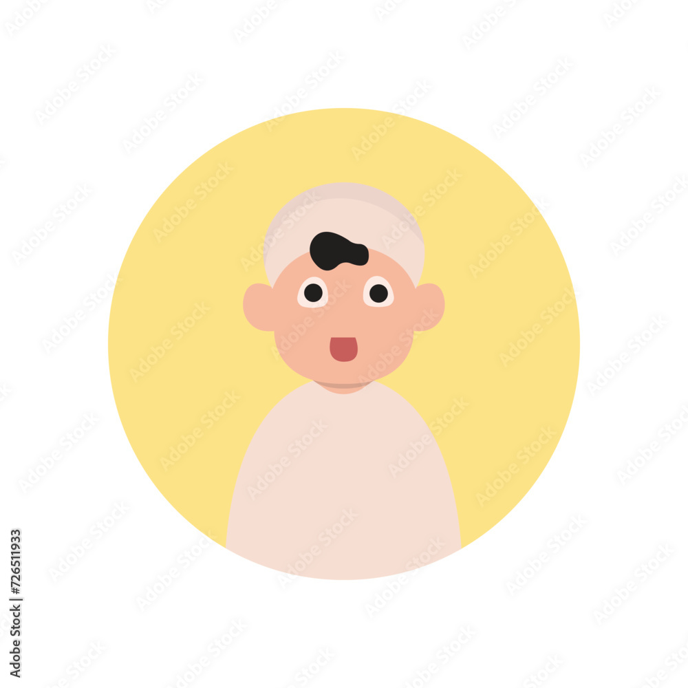 happy eid mubarak with kid character illustration simple concept cute cartoon muslim happy eid mubarak with kid character illustration simple concept cute cartoon muslim