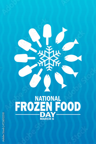 National Frozen Food Day Vector Illustration. March 6. Suitable for Mobile Wallpaper.