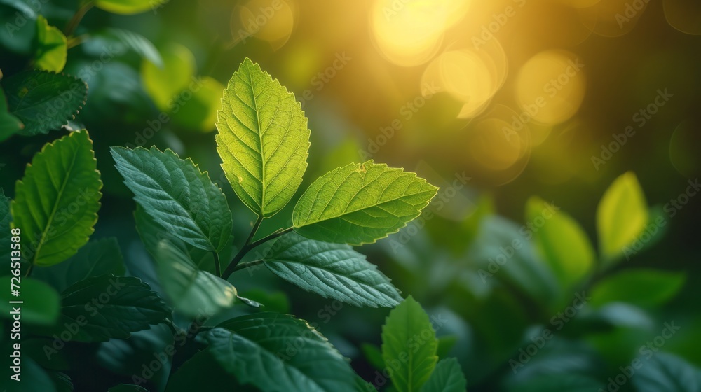 Nature of green leaf in garden at summer under sunlight. Nature of green leaf in garden at summer under sunlight.