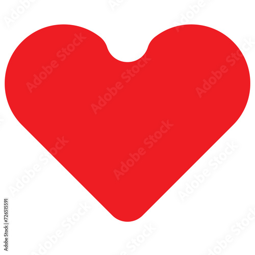Red Heart icon. Line heart shape. Simple heart icon. Vector set of love symbols. Red hearts collection isolated on transparent background
