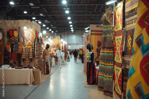 Cultural Exhibition with Vibrant African Textiles on Display © KirKam