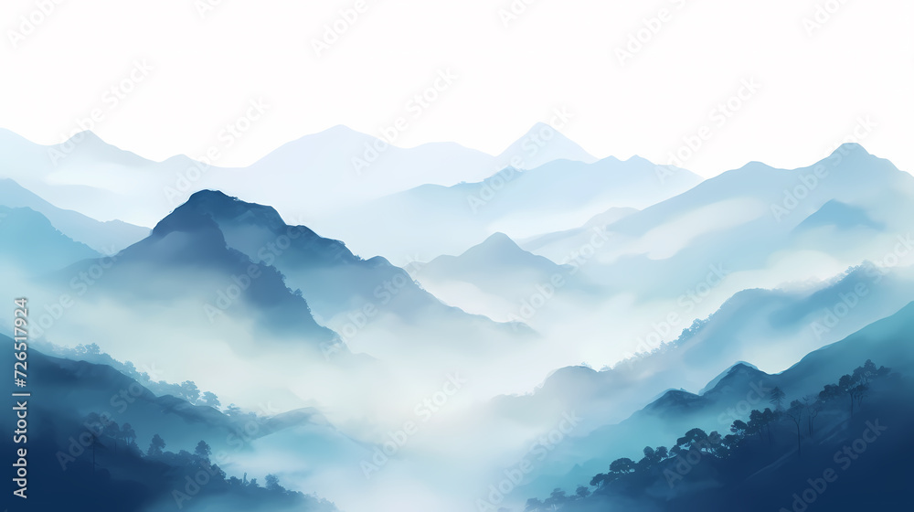 Majestic mountains, panoramic peaks PPT background Majestic mountains, panoramic peaks PPT background