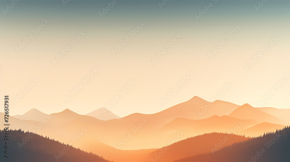 Obraz premium Majestic mountains, panoramic peaks PPT background