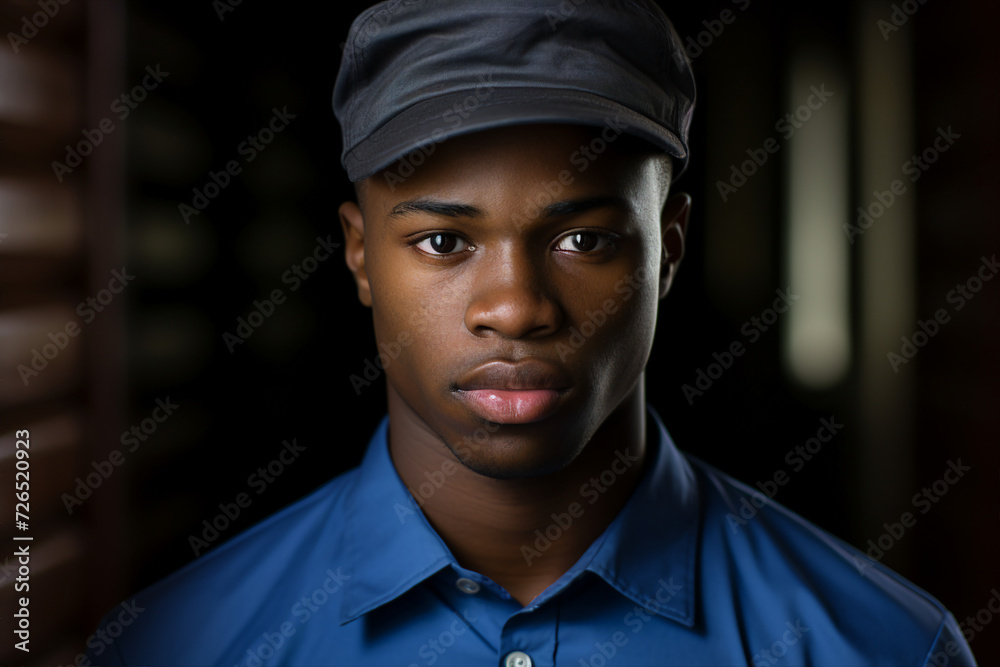 Obraz premium Export postal worker standing workplace delivery center Generative AI picture